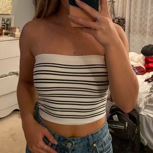 Striped tube top